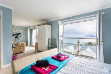 Master bedroom with stunning sea views