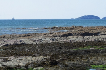 Downderry beach towards Looe Island